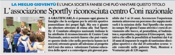 SSD Sportfly, l’unica società sportiva fanese ad essere riconosciuta come Centro Coni Nazionale