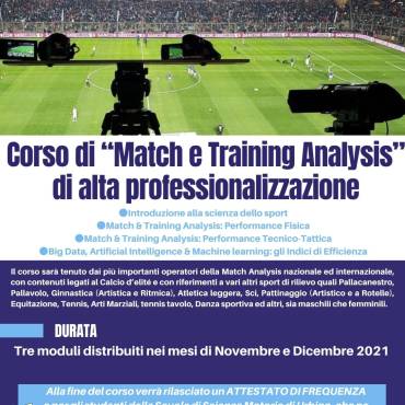 “Match and Training Analysis” – Corso di Alta Professionalizzazione
