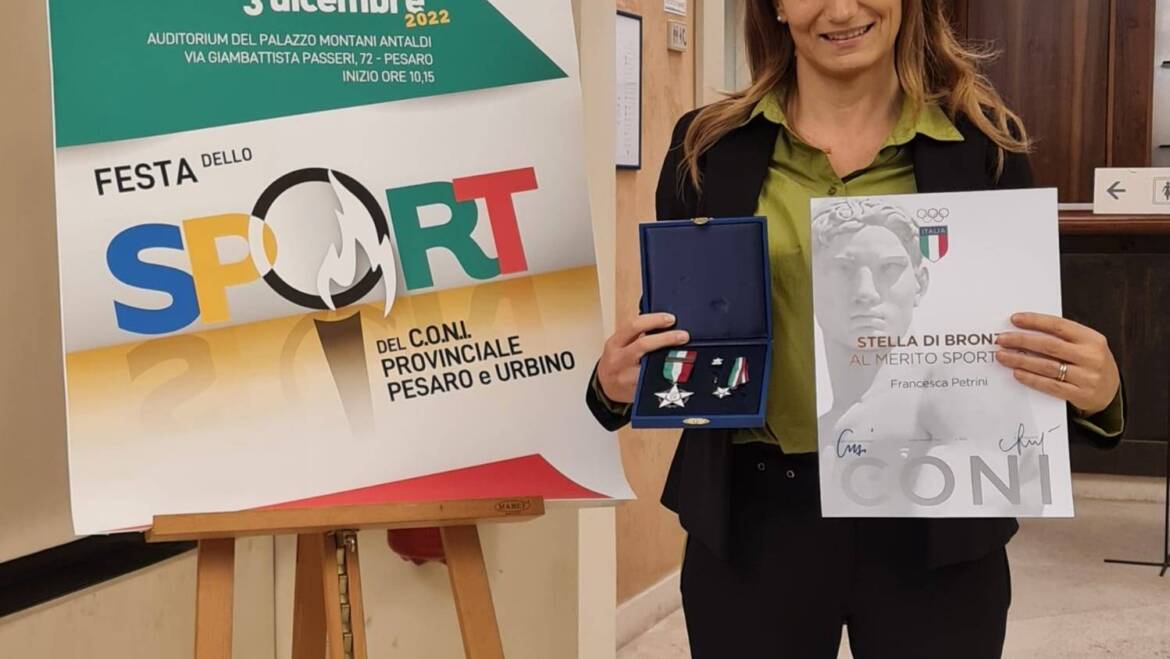 ASI Pesaro – Francesca Petrini premiata con la Stella di Bronzo CONI